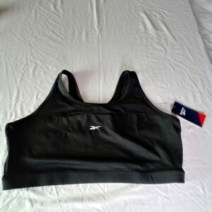 Reebok Women's Work Out Ready Light Impact Sports Training Bra 3XL Black $35 NWT